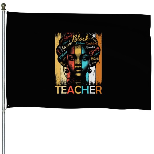 Black History Teacher House Flags African American Women