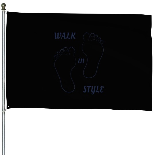 Walk in style - Navy Blue House Flags