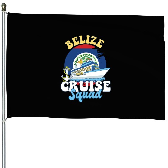 Belize Cruise Squad Family Vacation Trip House Flags