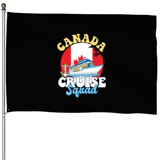 Canada Cruise Squad Family Vacation Trip House Flags