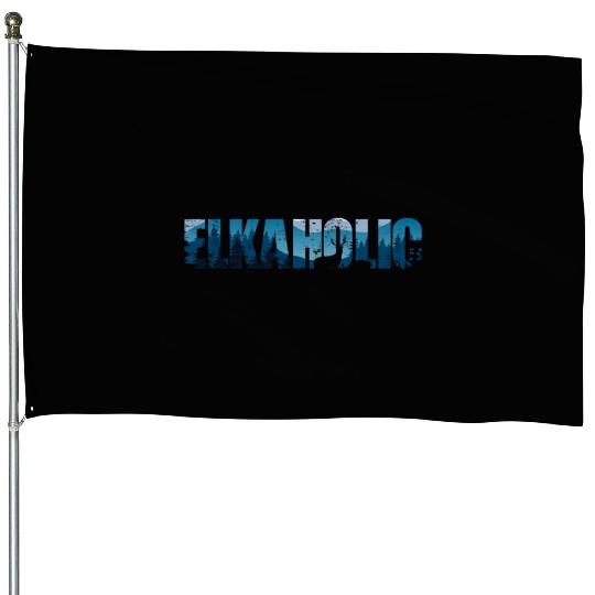 Elk Hunting Elkaholic Hunters House Flags