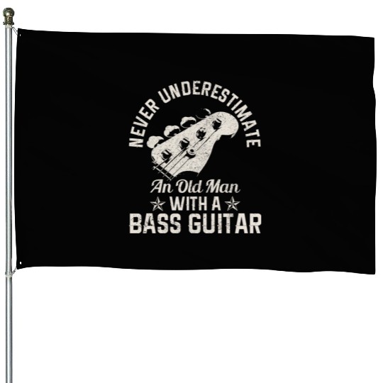 Bass Guitar Player Bassist Funny Gift House Flags