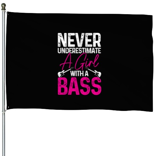 Bass Guitar Player Bassist Funny Gift House Flags
