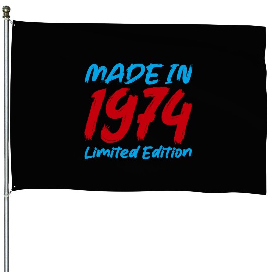 1970s Retro Color Block House Flags Design 1974