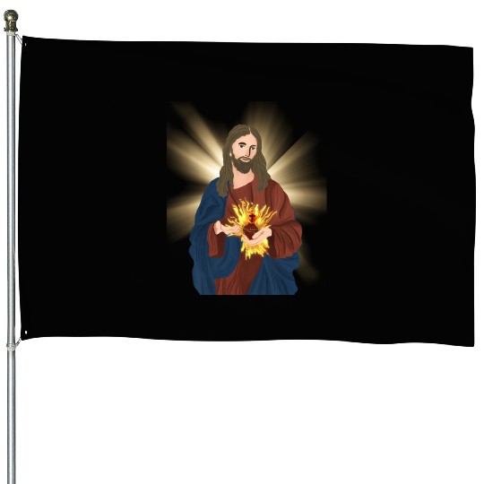 sacred heart of jesus House Flags