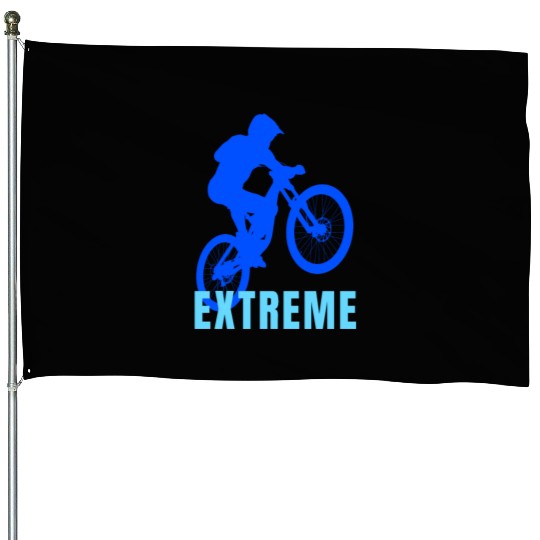 Mountain Bike (blue and light blue design) House Flags