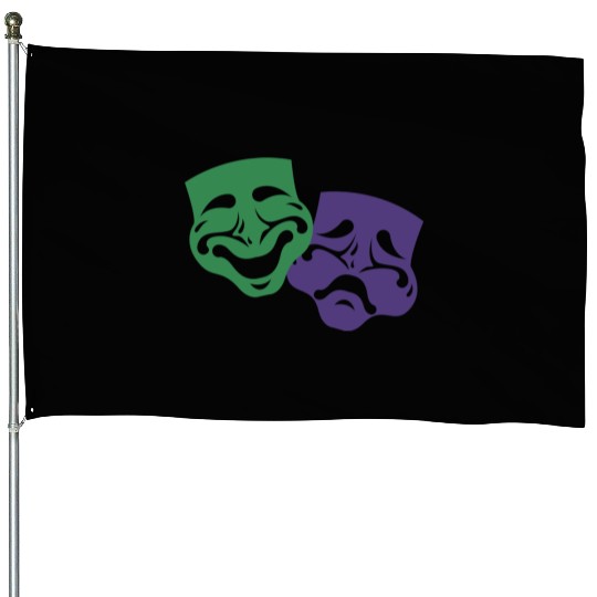 MARDI GRAS MASKS House Flags