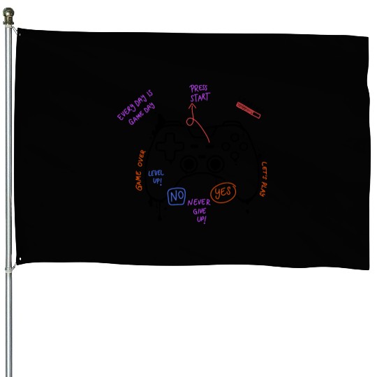 PlayStation Remote controller Black House Flags