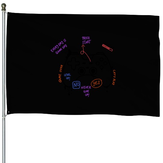 PlayStation Remote controller Black House Flags