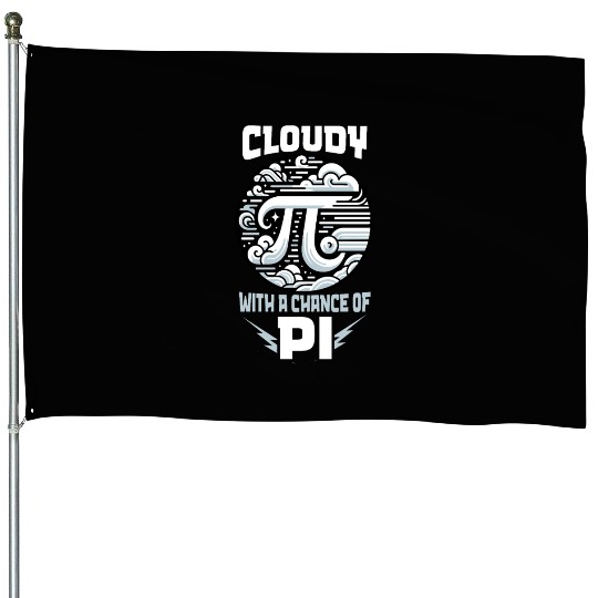 Funny Pi Day 2024 3,14 Pi Number Symbol Math House Flags