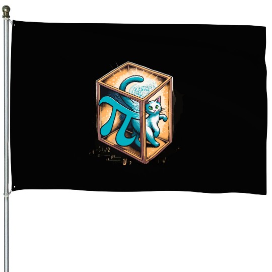 Funny Pi Day 2024 3,14 Pi Number Symbol Math House Flags