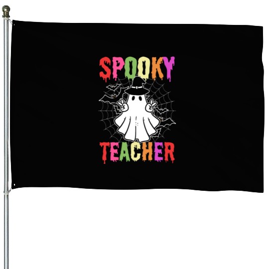 Spooky Teacher Preschool Teacher House Flags