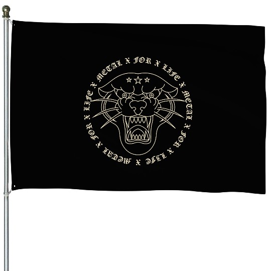 Metal for Life House Flags