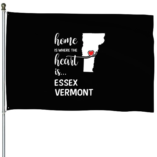 Essex County Vermont Is Where My Heart Is Gift House Flags