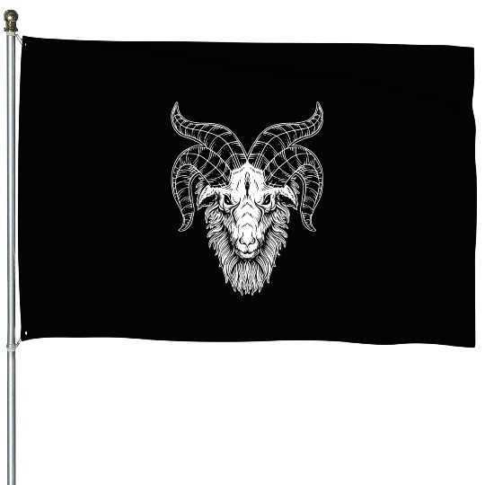 Devil Baphomet Goat Head House Flags