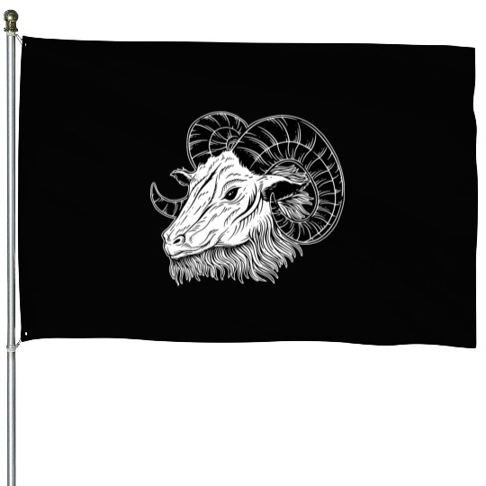 Baphomet Goat Horn Art House Flags