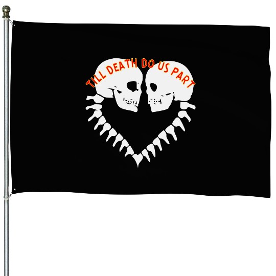 Skulls Till Death Do Us Part Heart © House Flags