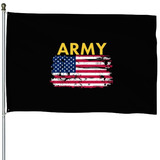 US Army and the tattered old flag House Flags