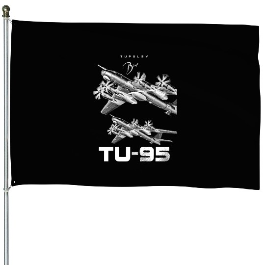 Tupolev TU-95 Heavy Russian Bomber Aircraft House Flags