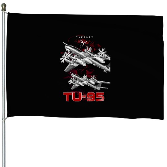 Tupolev TU-95 Heavy Russian Bomber Aircraft House Flags