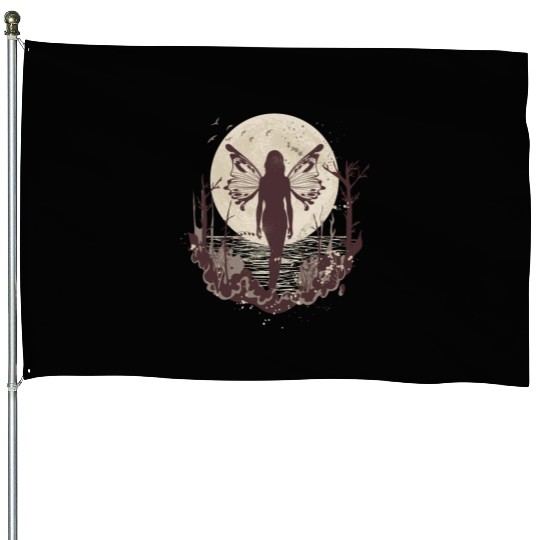 Fairy Fairycore Moon Fairy House Flags