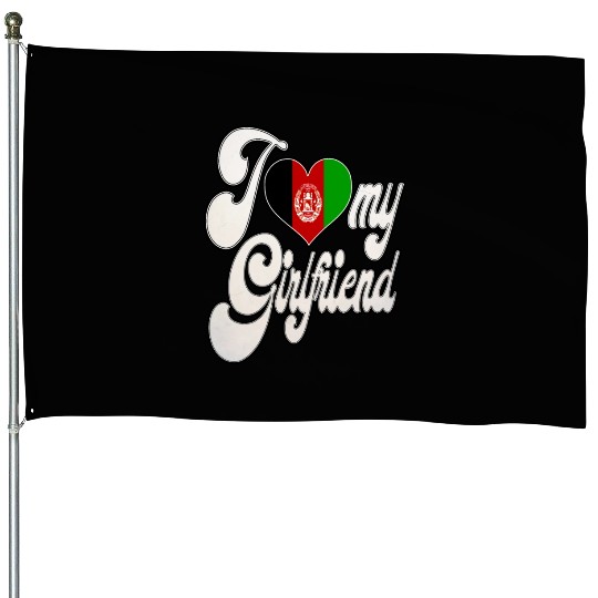 AfghanI Love My Afghanistan Girlfriend House Flags