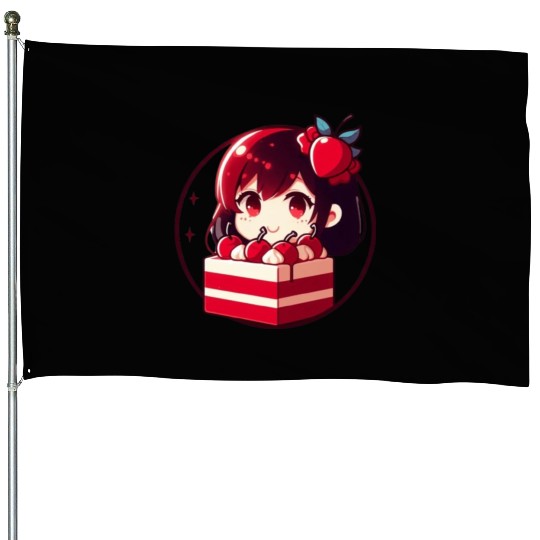 Red Velvet Cake House Flags