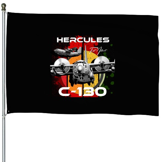 C-130 Hercules Military Aircraft House Flags