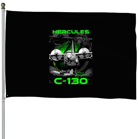 C-130 Hercules Military Aircraft House Flags