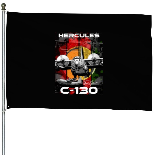 C-130 Hercules Military Aircraft House Flags
