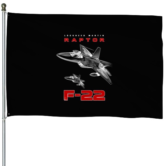 F-22 Raptor Fighterjet Us Air Force Warbird House Flags