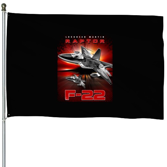 F-22 Raptor Fighterjet Us Air Force Warbird House Flags