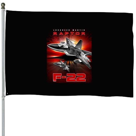 F-22 Raptor Fighterjet Us Air Force Warbird House Flags