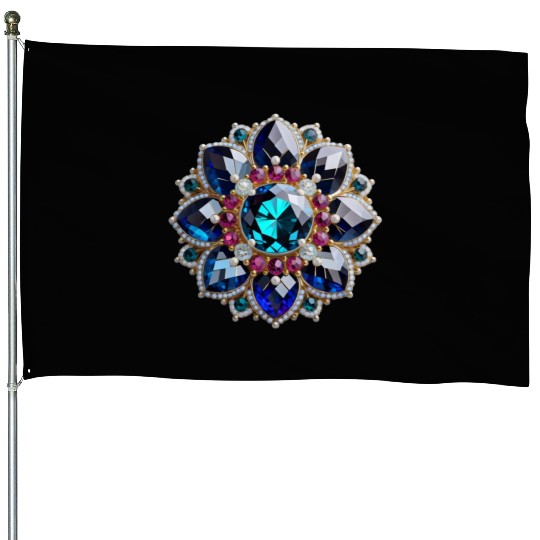 Gorgeous Gemstone Brooch: A Radiant Statement Piec House Flags