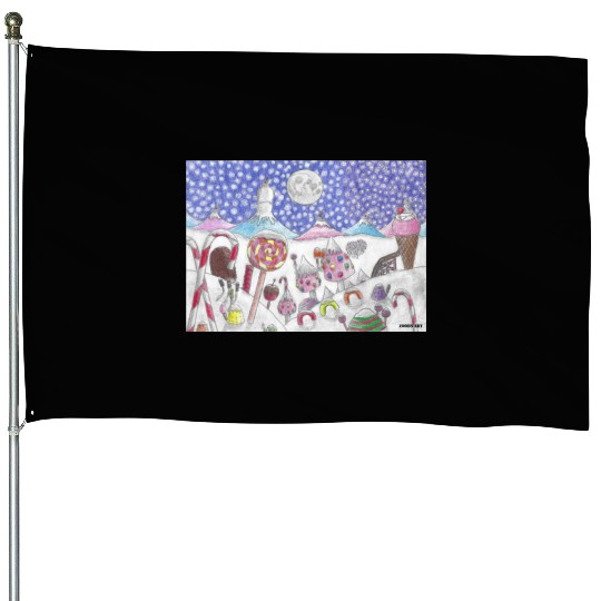 The Nutcracker Christmas Candy Land House Flags