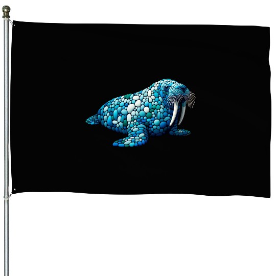 Serene Seas Walrus House Flags