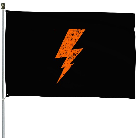 orange Bolt Lightning | Bolt Graphic House Flags