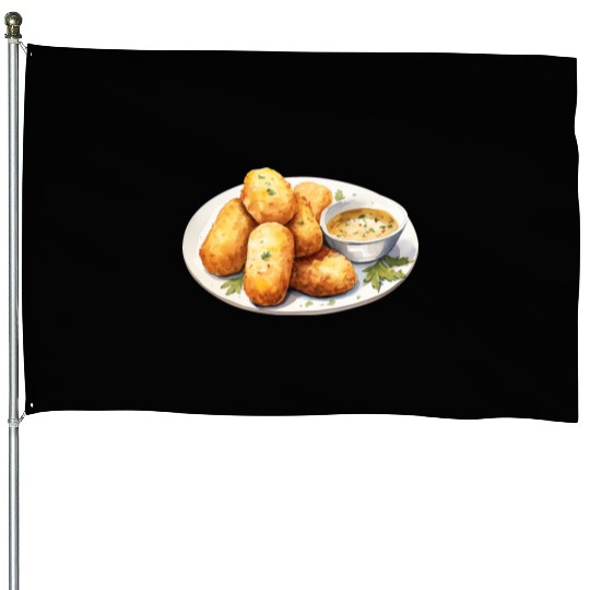 French Crispy Potato Croquettes House Flags