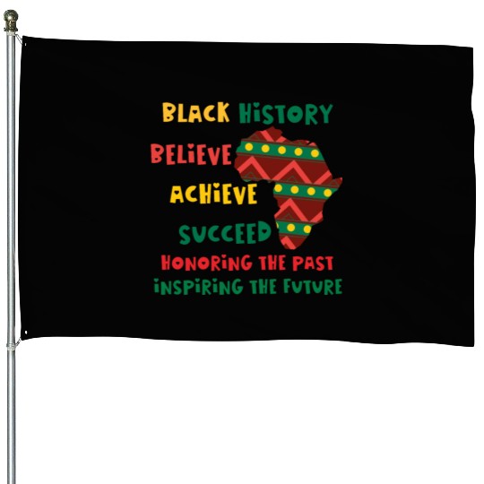 Honoring Past Inspiring Future Black History Month House Flags