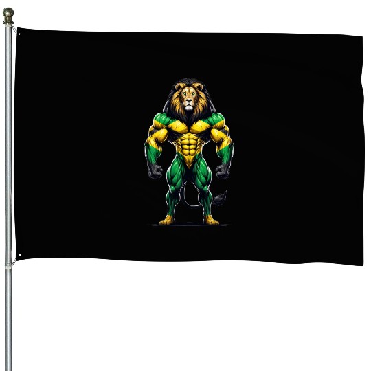 Jamaica lion reggae music House Flags