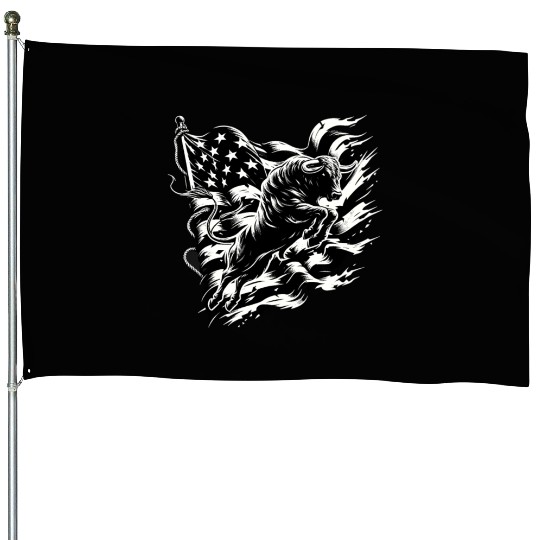 Rodeo Bull Riding Livestock Show Farmer Cattle House Flags