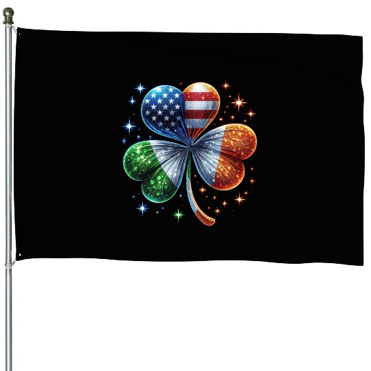 Irish American Flag ST PATRICKS DAY House Flags