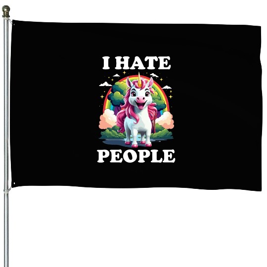 I HATE PEOPLE House Flags
