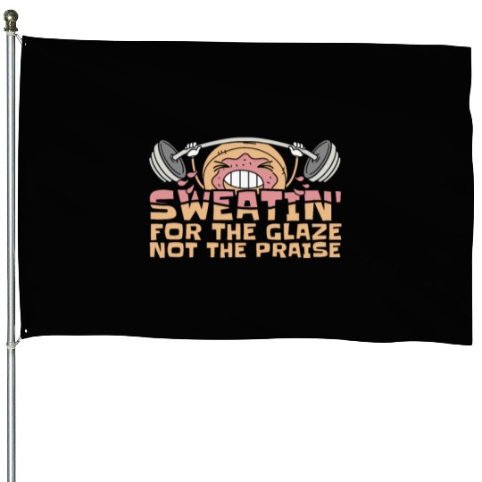 Fitness Donut Donut Gym House Flags