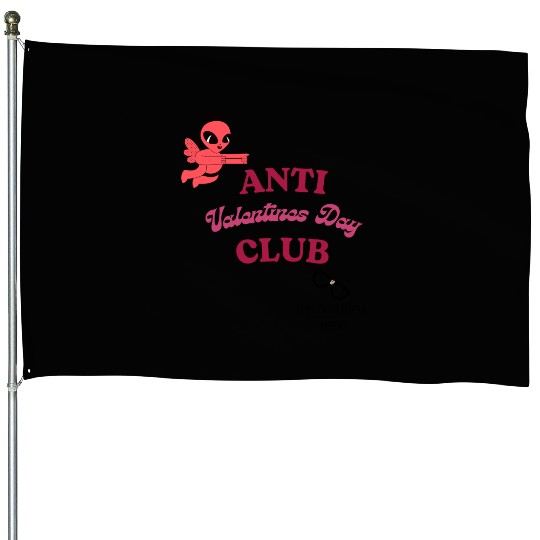 Anti Valentines Club Beautiful Nerd by Tavia Linen House Flags