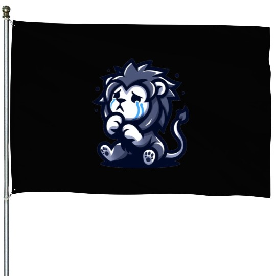 Sad lion House Flags