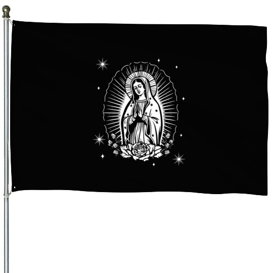 Virgen de guadalupe House Flags