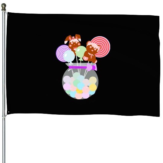 CIRCUS IN SPRING: CIRCUS CANDY JAR House Flags