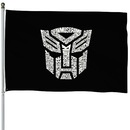 Trans formers Autobots Comics Typography House Flags