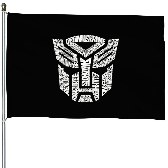 Trans formers Autobots Comics Typography House Flags